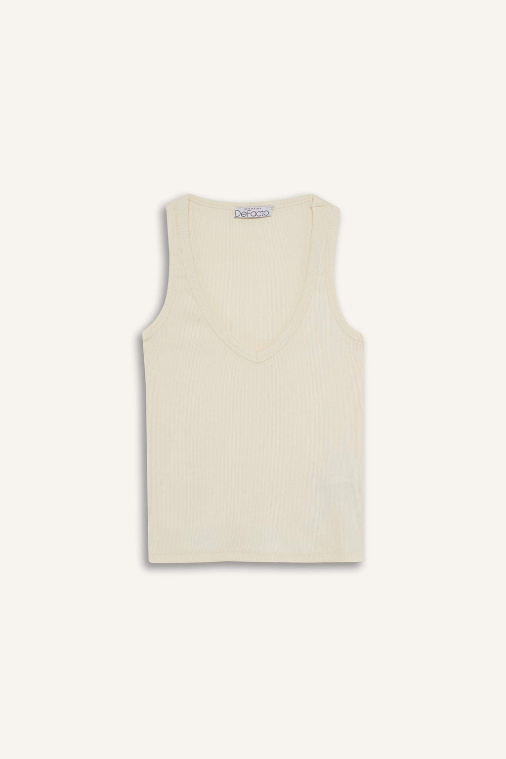 Fitted V-Neck Ribbed Camisole Athlete
