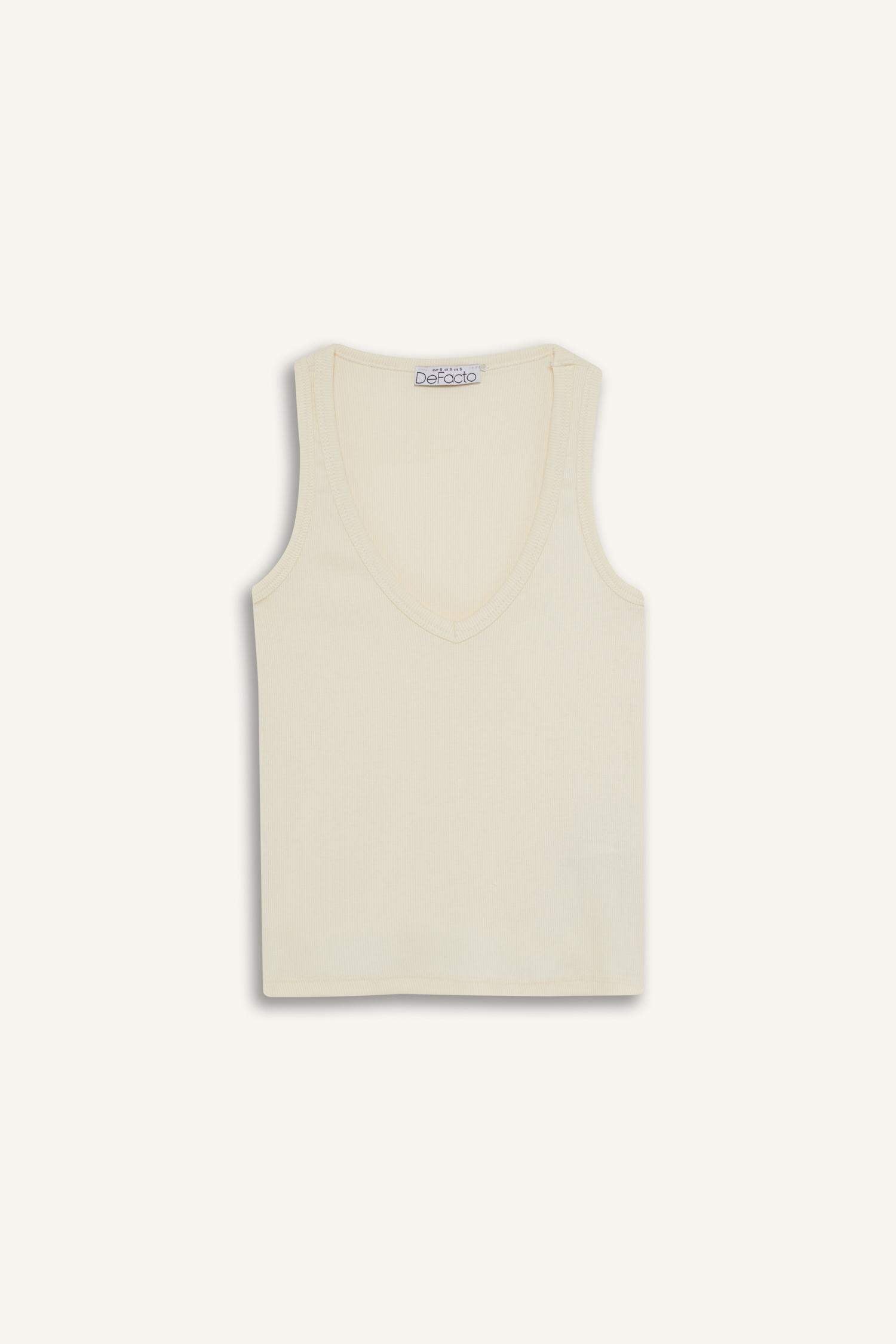 Fitted V-Neck Ribbed Camisole Athlete