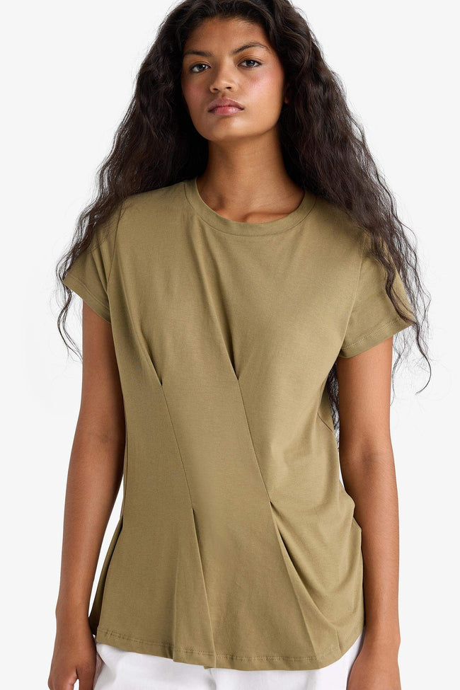 Regular Fit Crew Neck Cotton Short Sleeve T-Shirt Hover Image