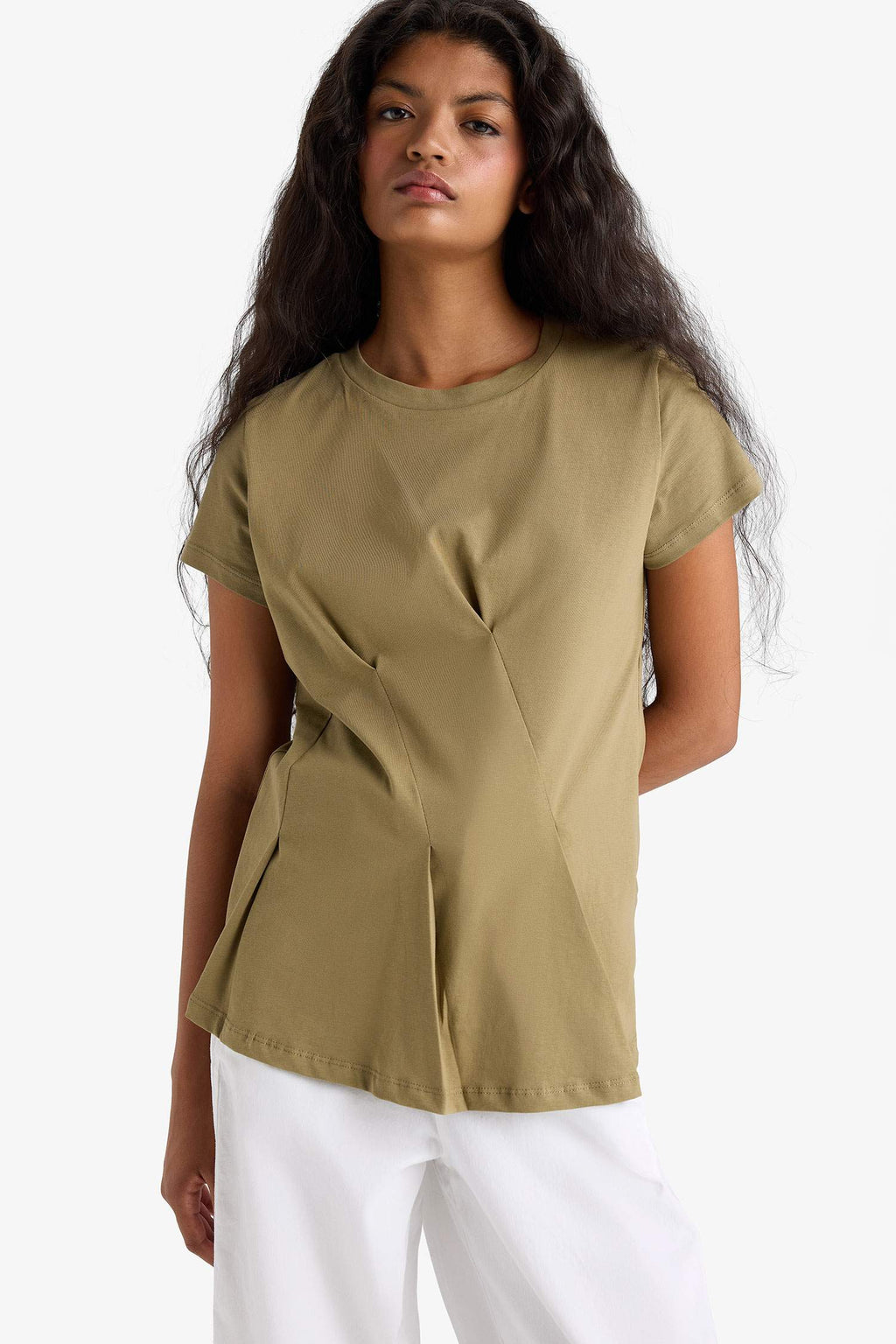 Regular Fit Crew Neck Cotton Short Sleeve T-Shirt