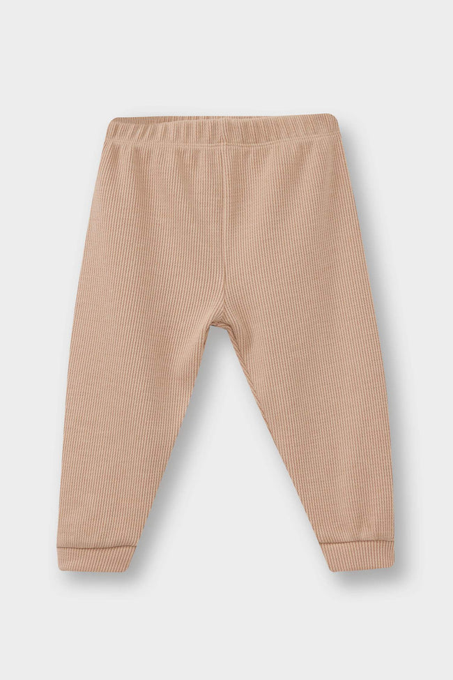 Baby Boy Pajama Set: Long-Sleeved Waffle Top and Long Bottoms Main Image