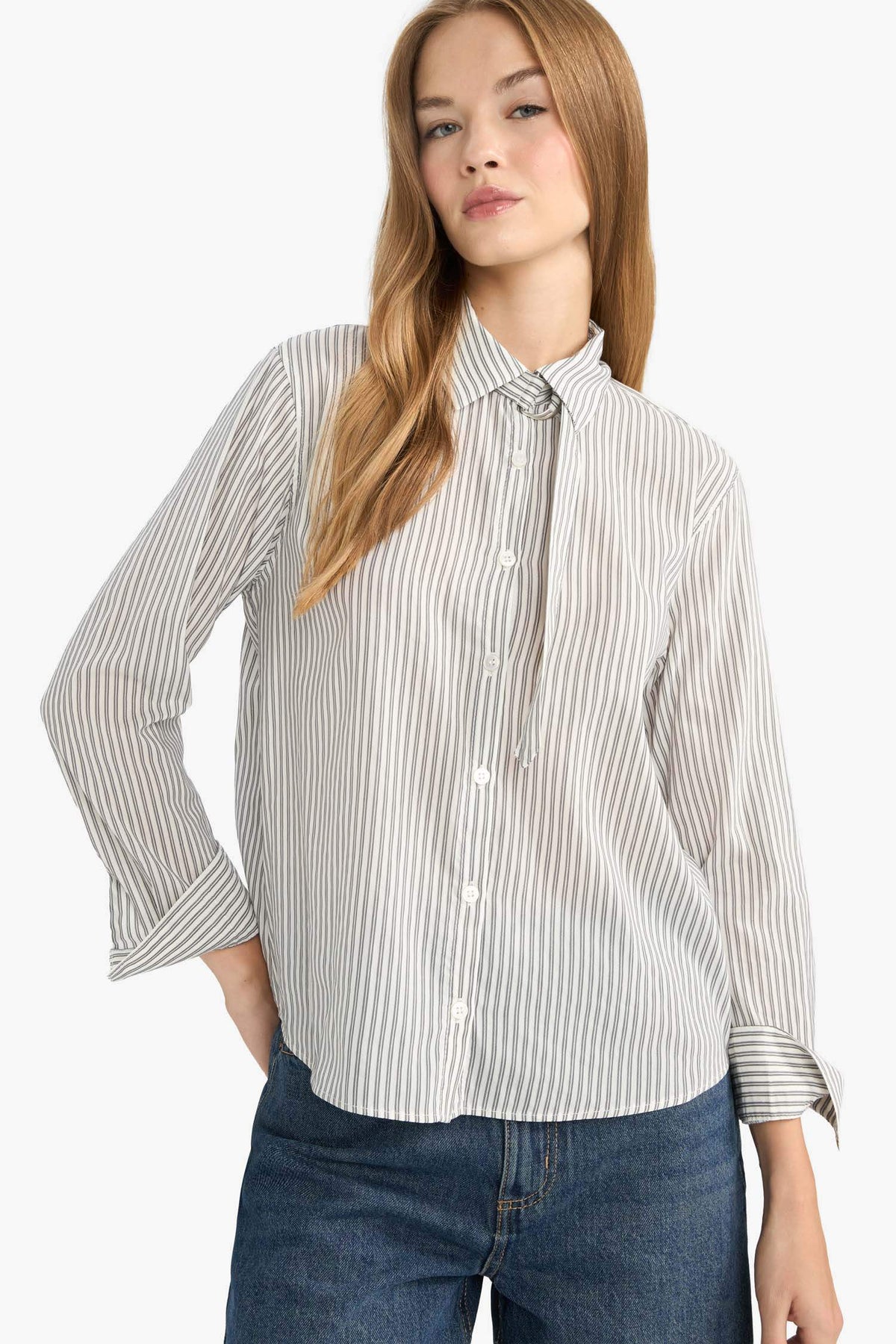 Regular Fit Bengalin Long Sleeve Shirt