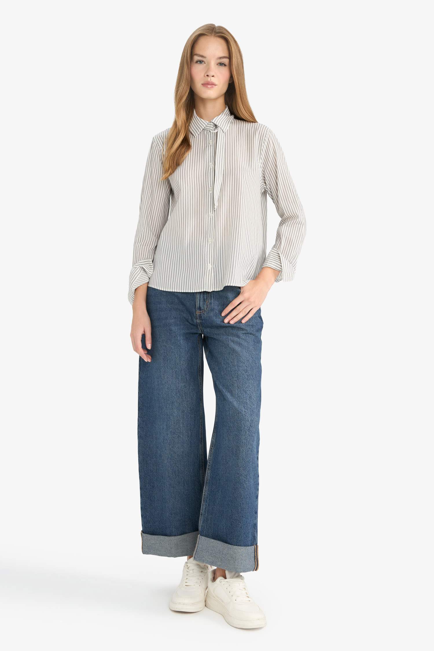 Regular Fit Bengalin Long Sleeve Shirt