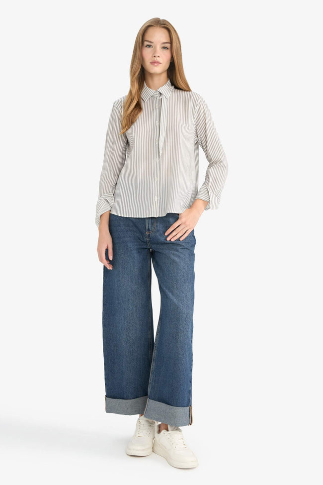 Regular Fit Bengalin Long Sleeve Shirt Main Image