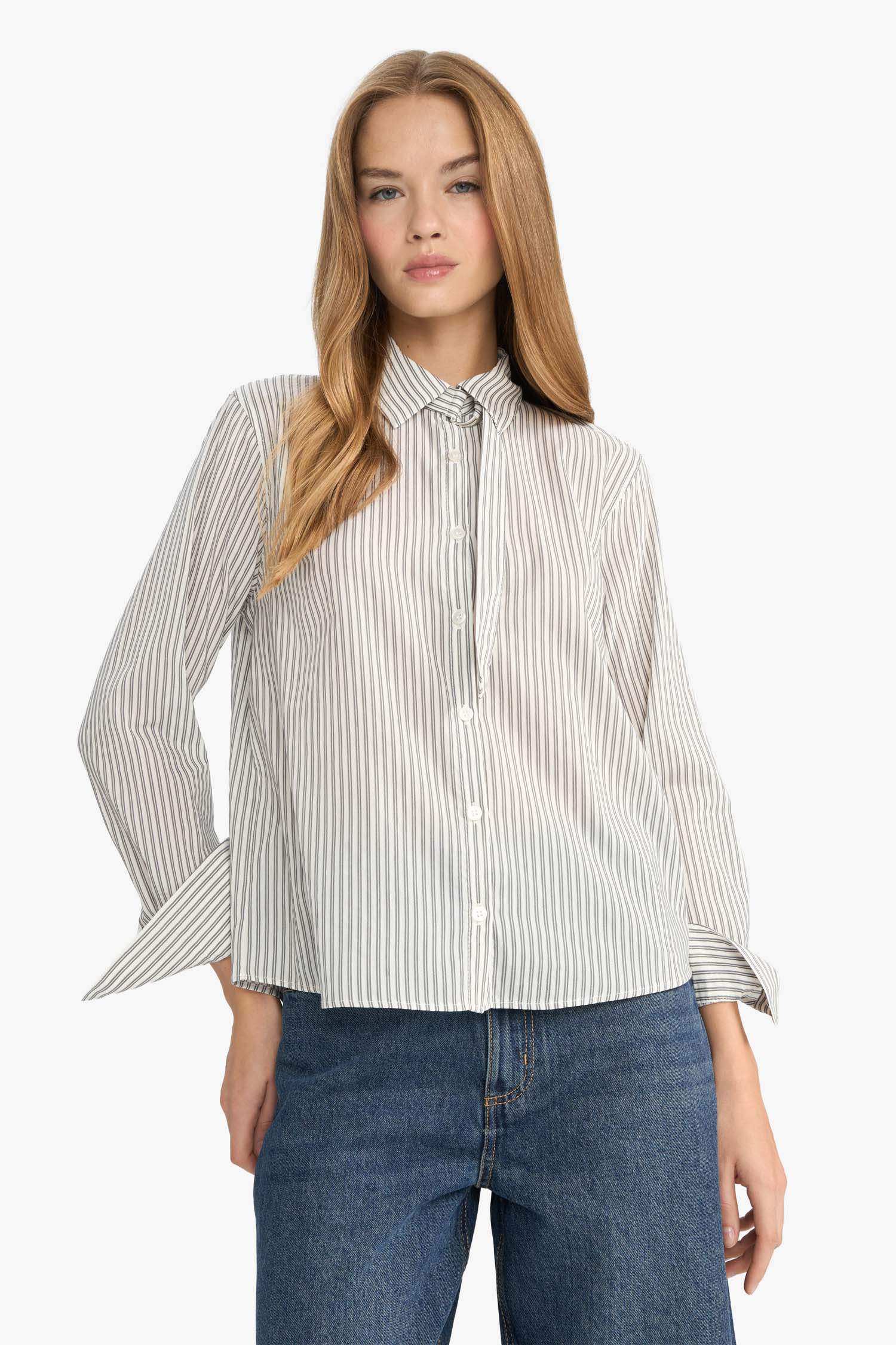 Regular Fit Bengalin Long Sleeve Shirt