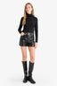 Regular Waist Crop Leg Faux Leather Shorts