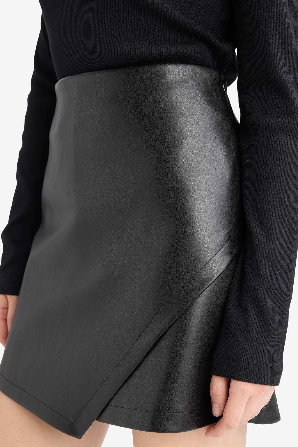 Faux Leather High Waist Shorts