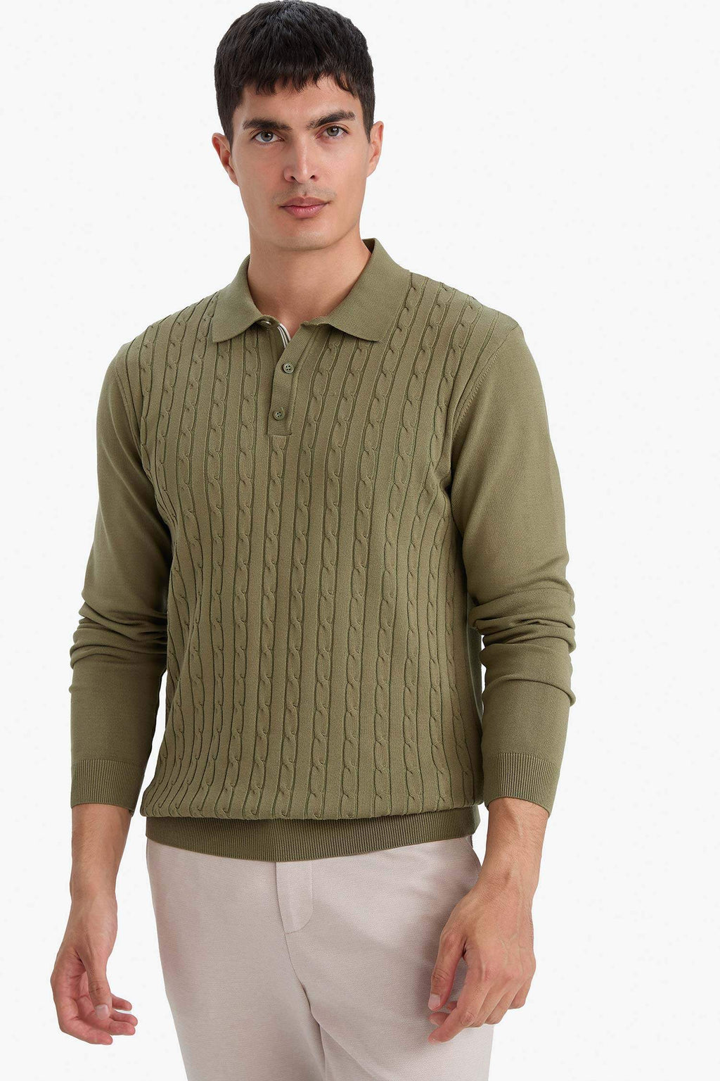 Standard Fit Polo Neck Knitwear Sweater