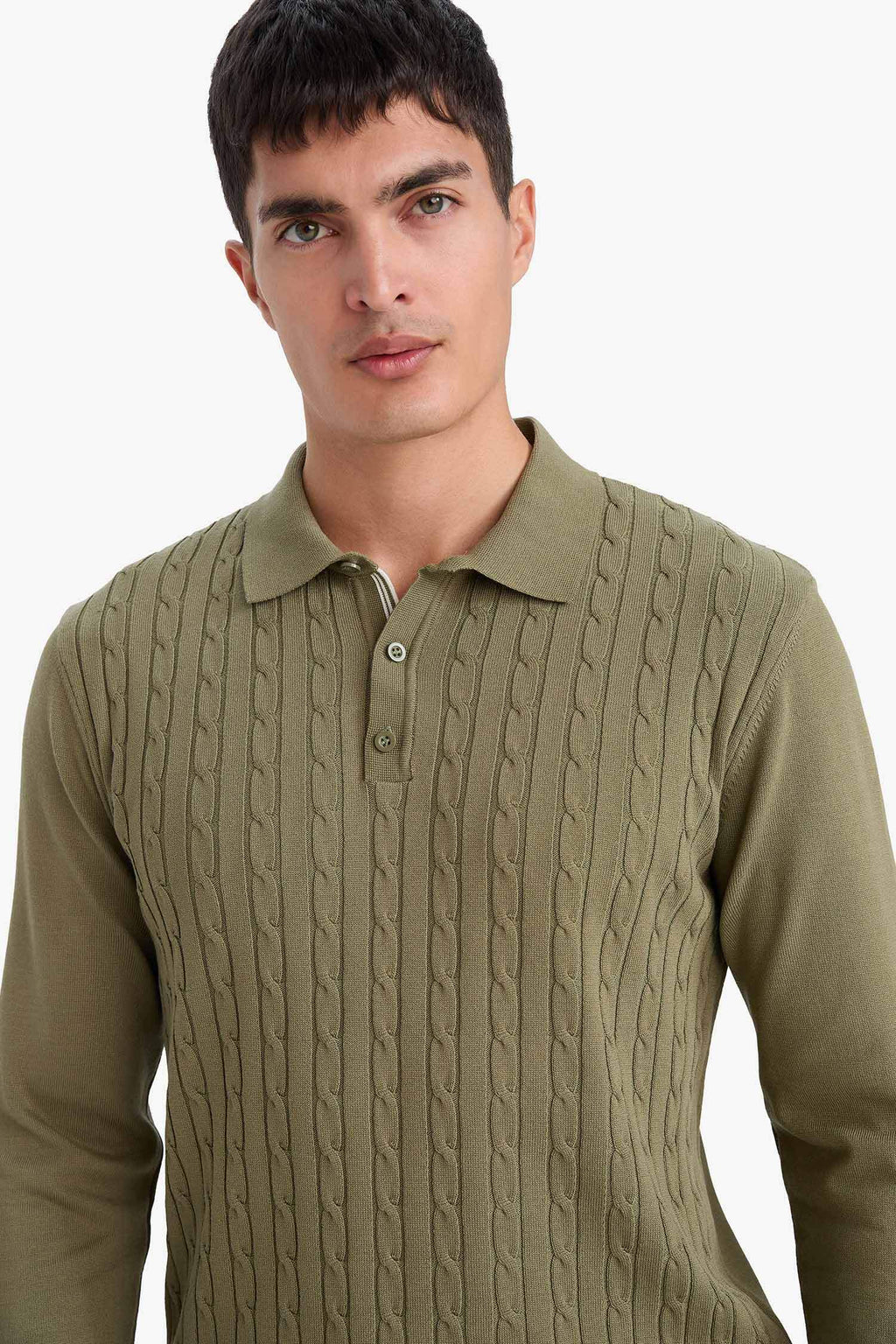 Standard Fit Polo Neck Knitwear Sweater