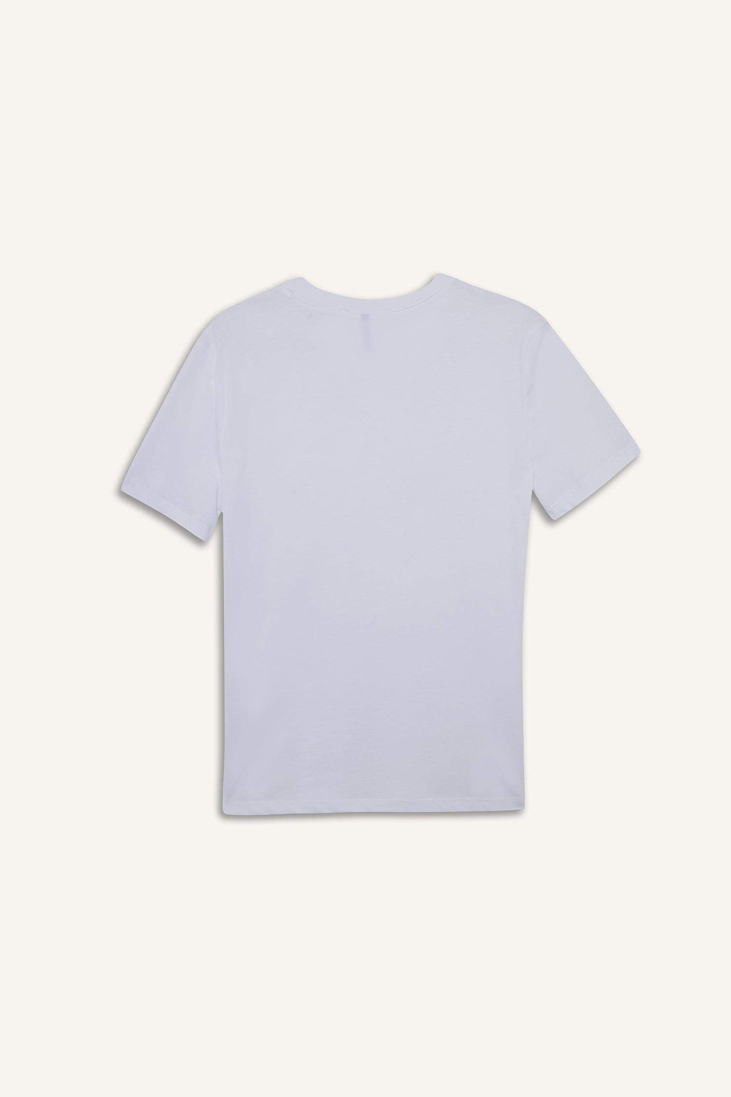 Relax Fit Crew Neck Embroidered Cotton Short-Sleeve T-Shirt