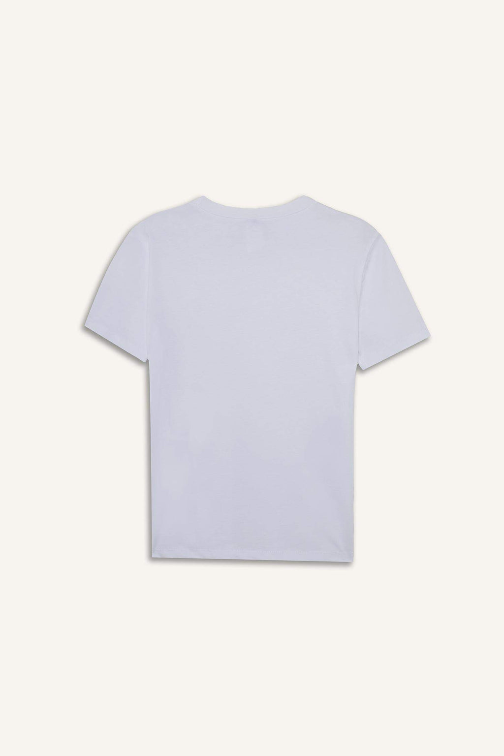 Relax Fit Crew Neck Embroidered Cotton Short-Sleeve T-Shirt