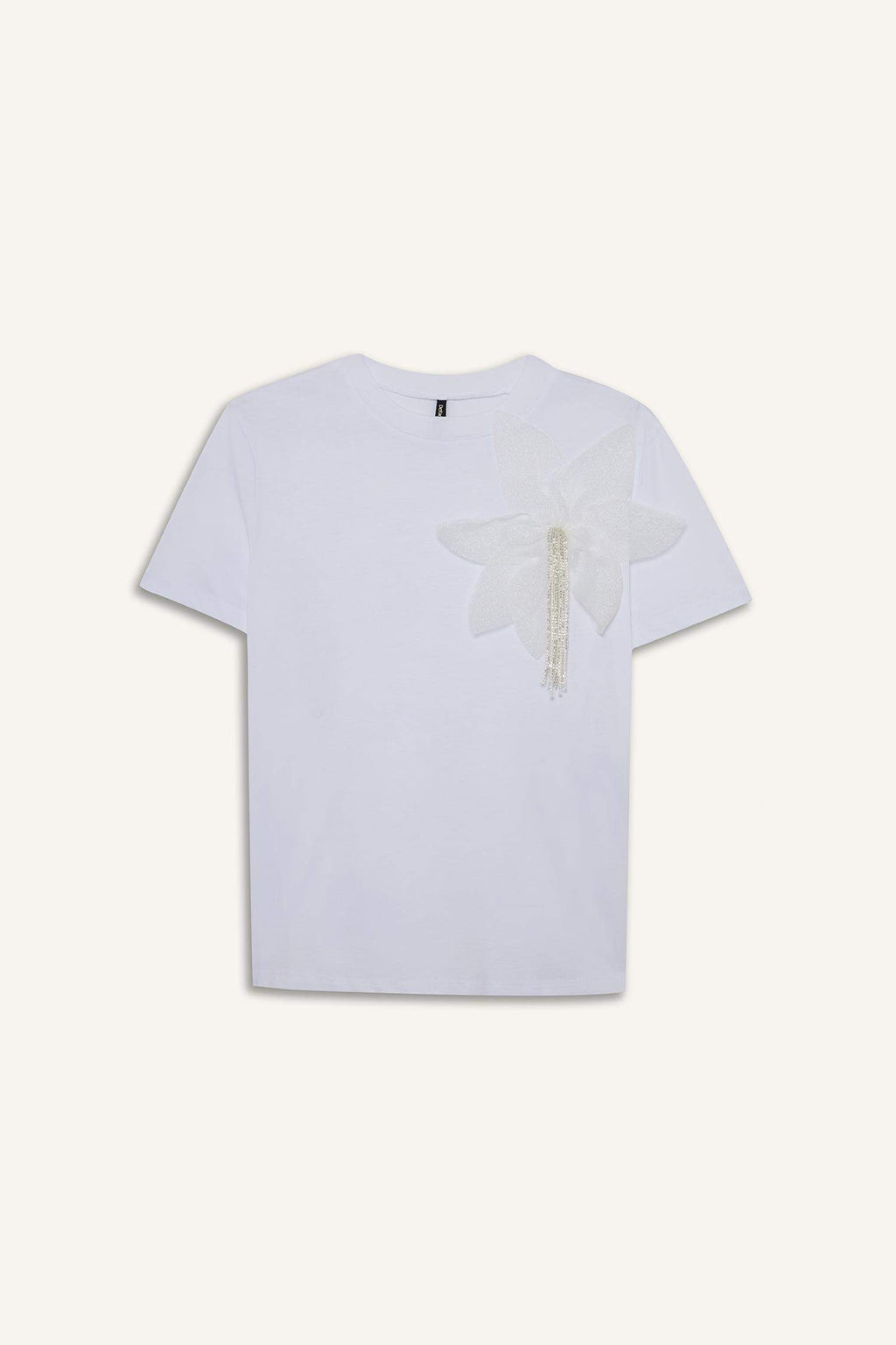 Relax Fit Crew Neck Embroidered Cotton Short-Sleeve T-Shirt