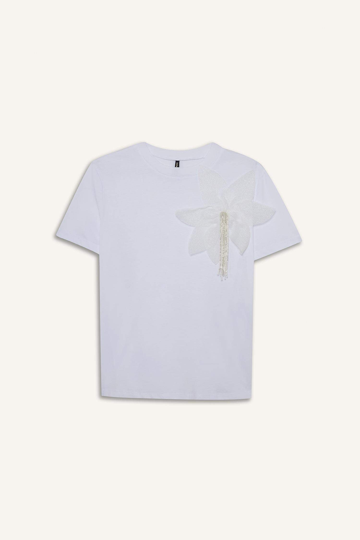 Relax Fit Crew Neck Embroidered Cotton Short-Sleeve T-Shirt