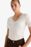 Slim Fit Narrow Cut V-Neck Ribbed Short-Sleeved T-Shirt