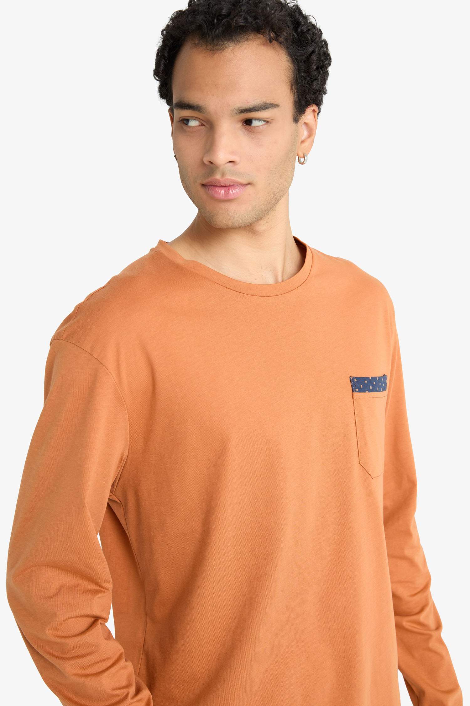 Pajama Set Regular Fit Long Sleeve Top Long Bottom