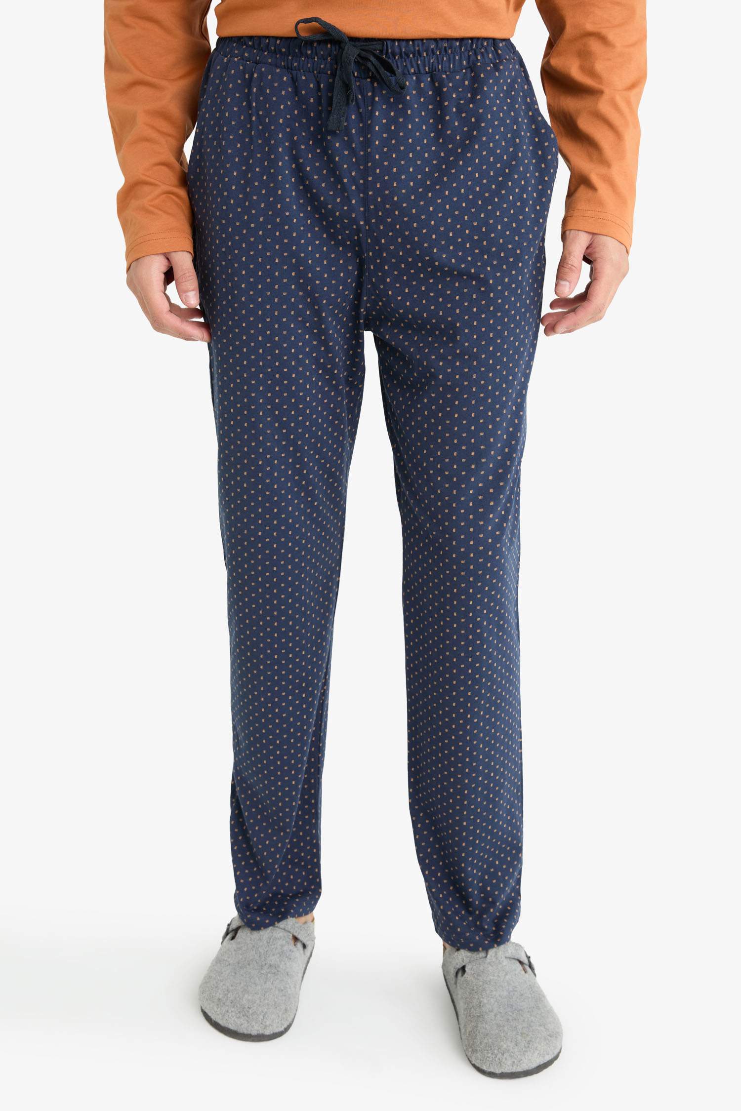 Pajama Set Regular Fit Long Sleeve Top Long Bottom