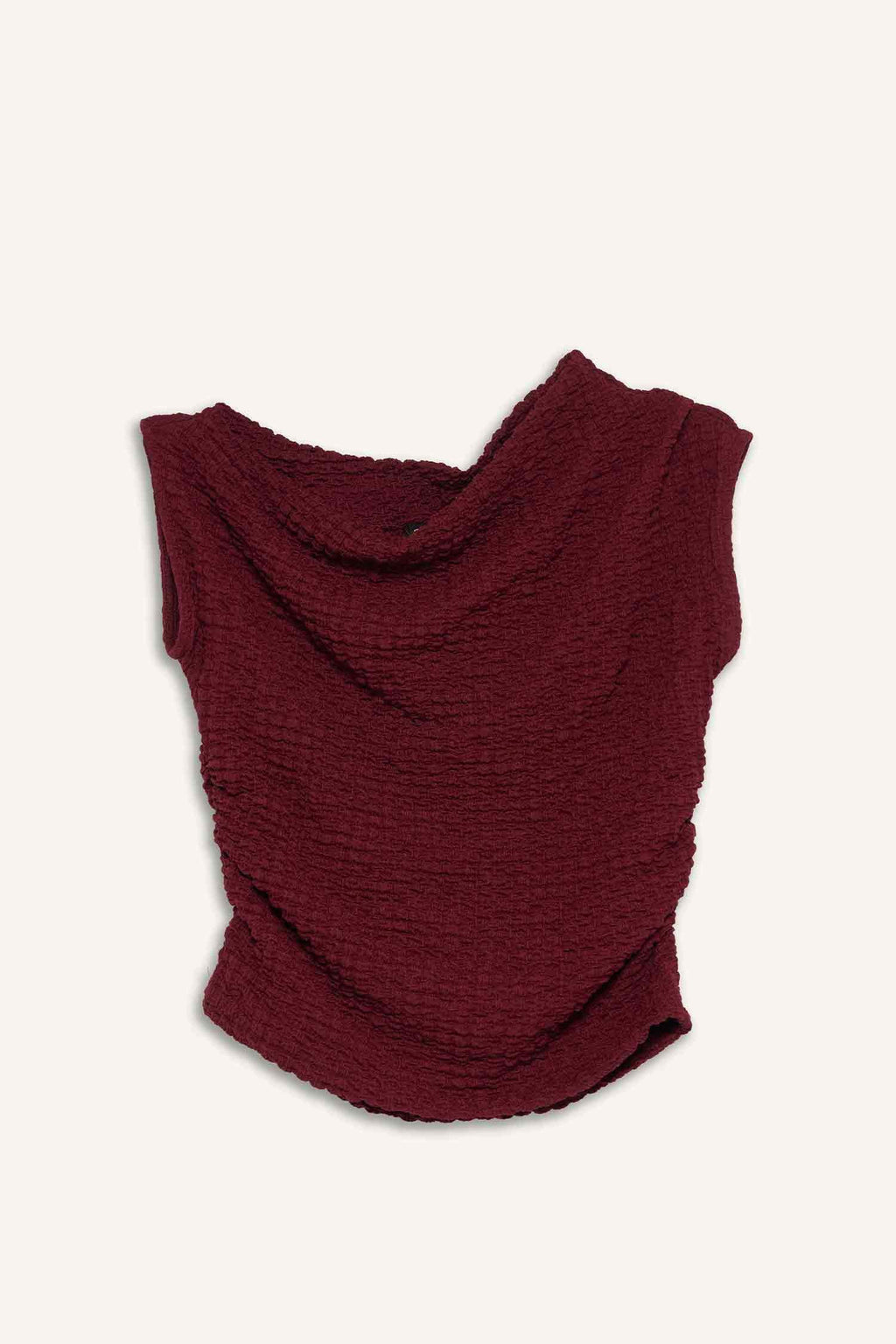 Slim Fit Narrow Cut One-Shoulder Crinkle Blouse