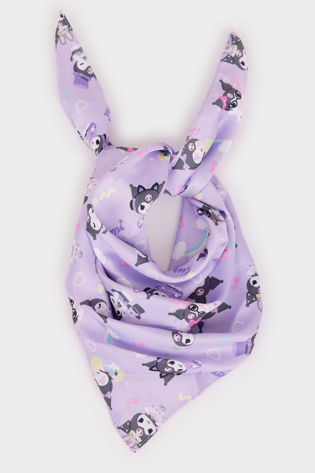 Girls Kuromi Patterned Satin Shawl