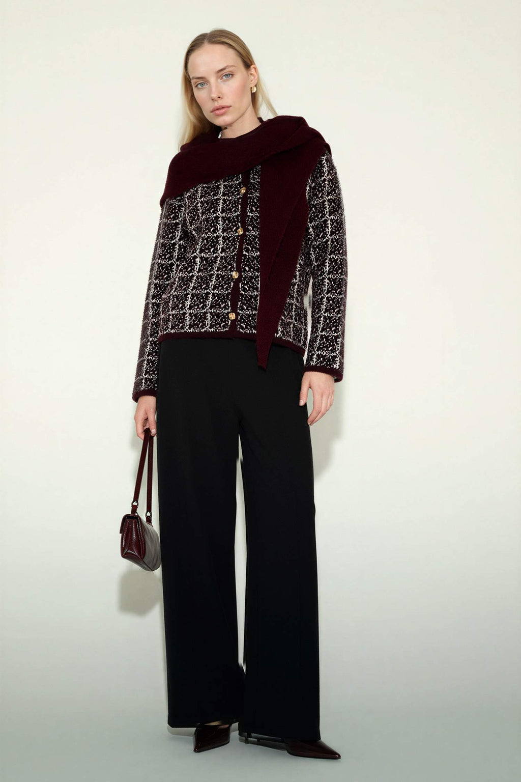 Straight Wide Crepe Pants