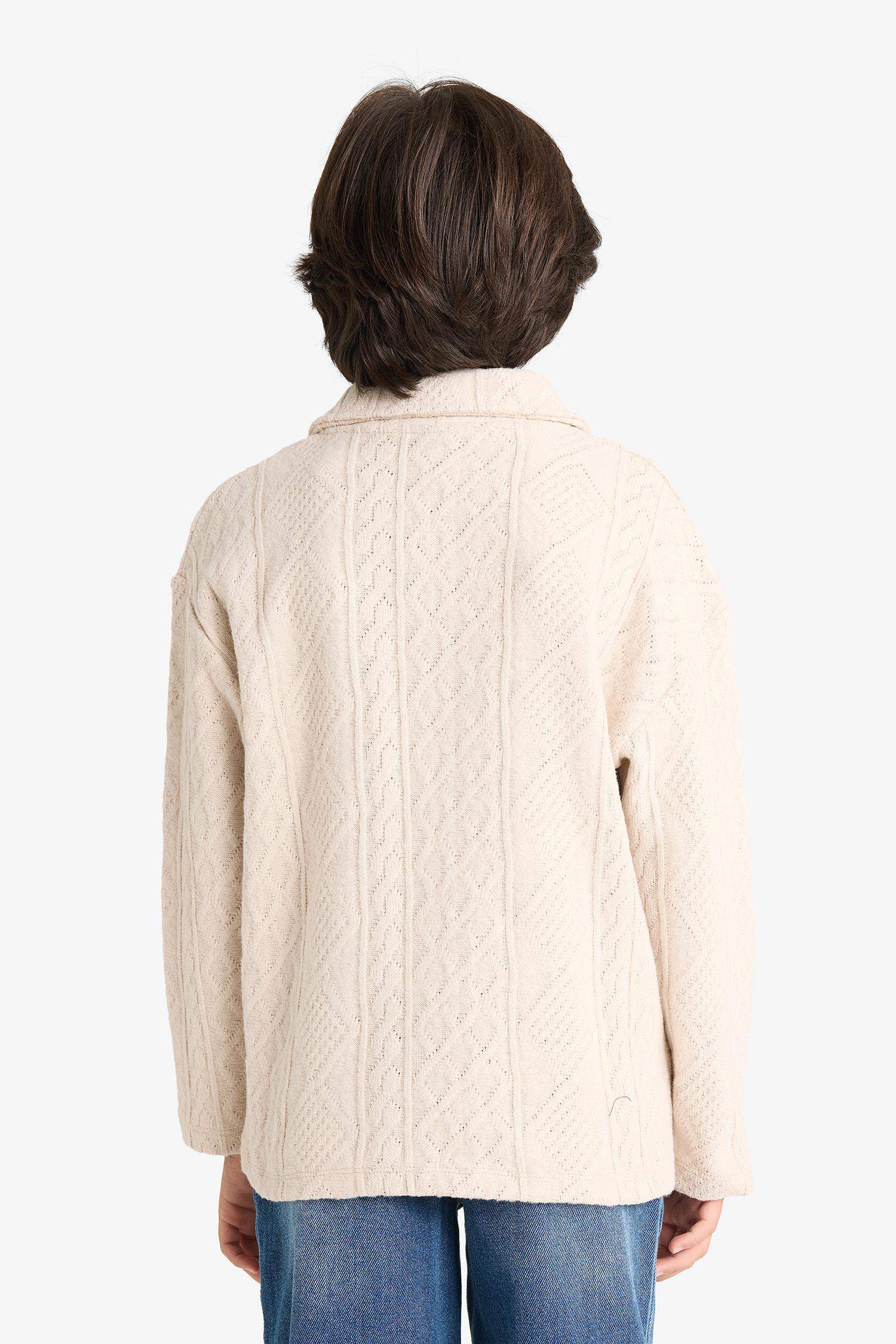 Boys Polo Collar Long-Sleeve T-Shirt