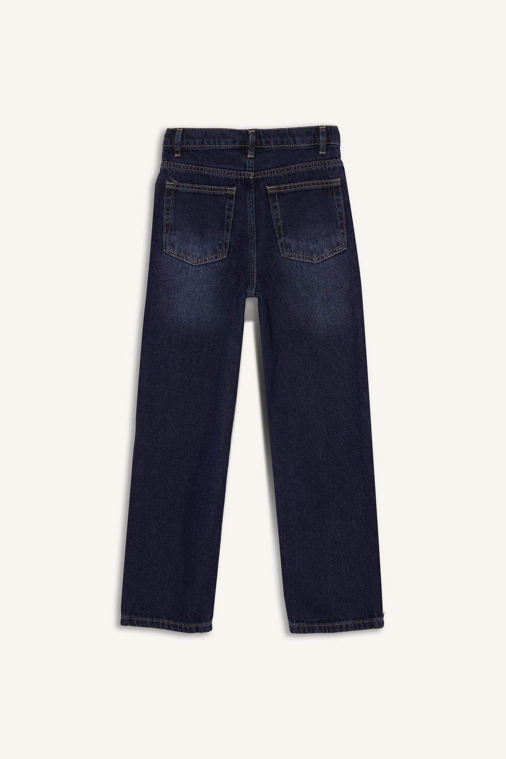 Boys Loose Fit Ripped Detailed Straight Leg Jean Trousers