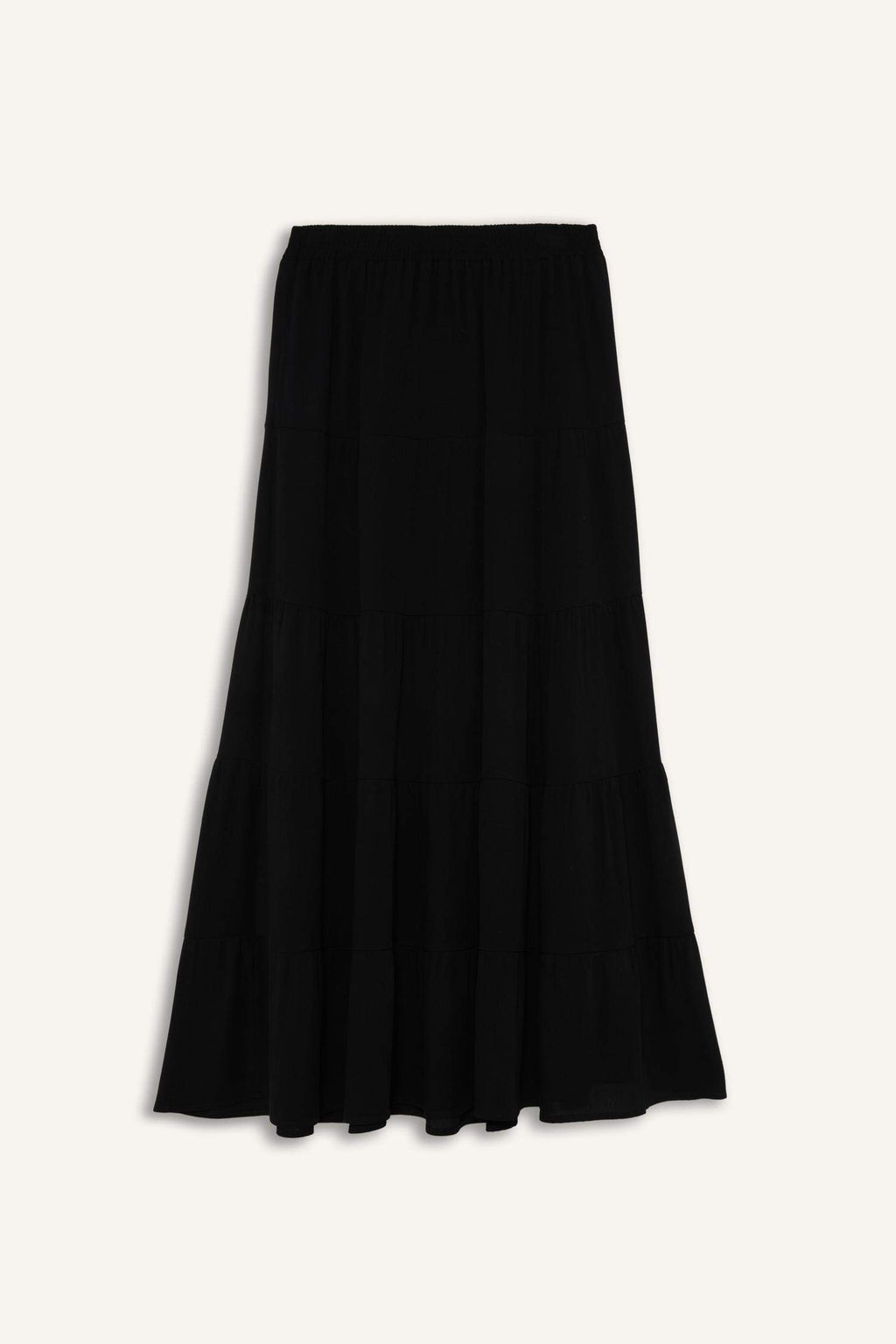 A-Line Normal Waist Crinkle Viscose Maxi Skirt