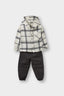 Baby Boy 2-Piece Set: Plaid Twill Hooded Shirt and Pants