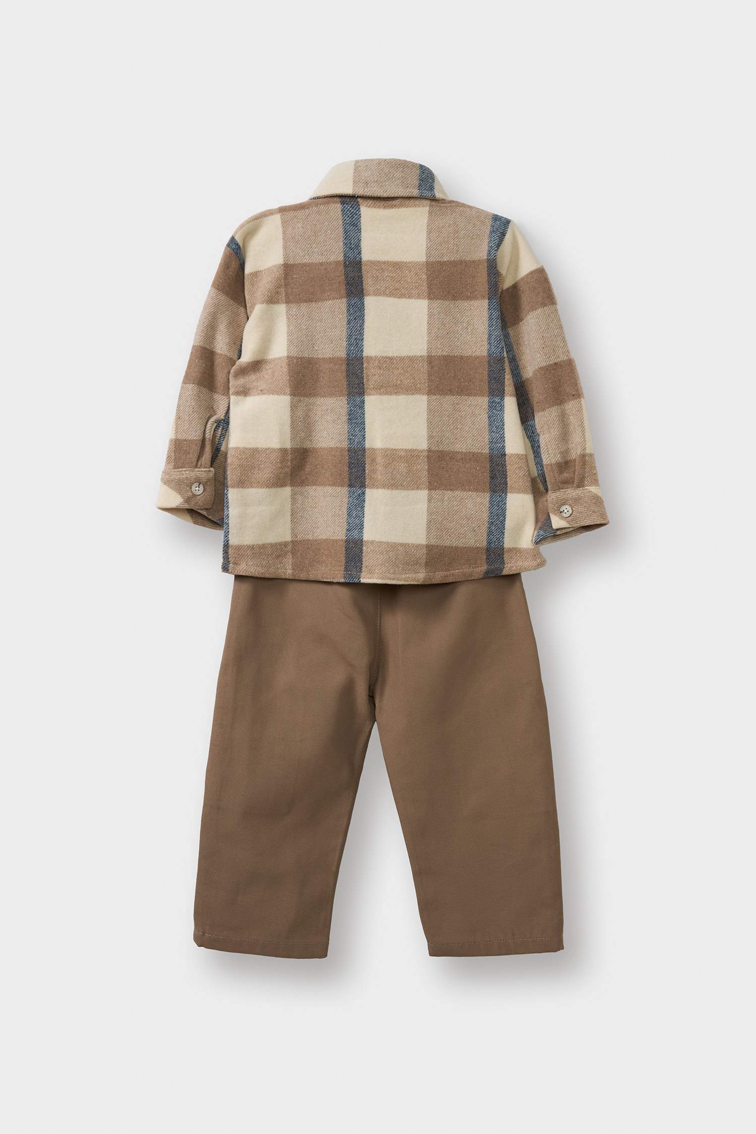 Baby Boy 2-Piece Set: Plaid Flannel Shirt and Pants