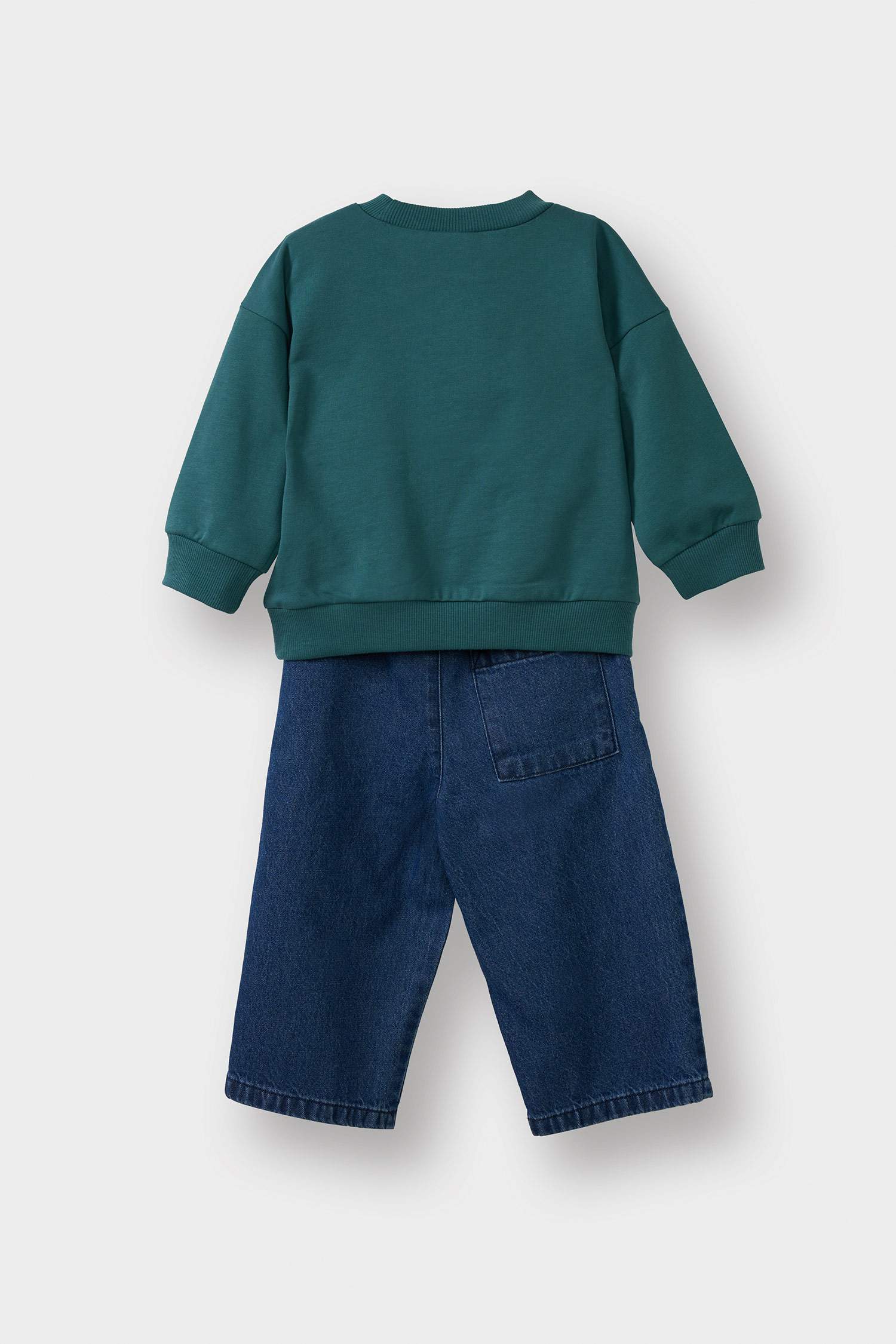 Baby Boy 2-Piece Set: Printed Sweatshirt and Jeans
