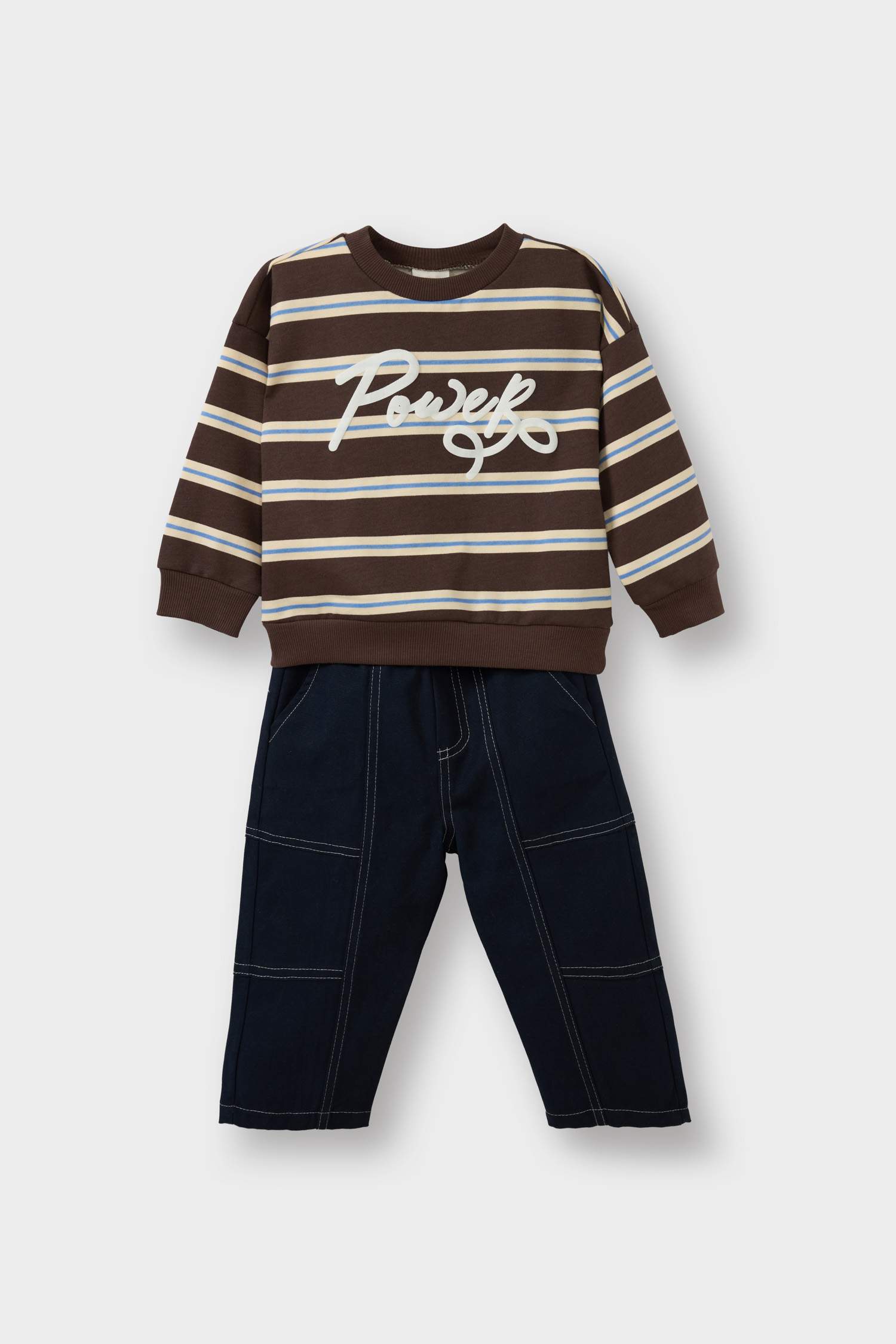 Baby Boy 2-Piece Set: Printed Sweatshirt and Jeans