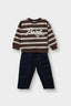 Baby Boy 2-Piece Set: Printed Sweatshirt and Jeans