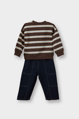 Baby Boy 2-Piece Set: Printed Sweatshirt and Jeans