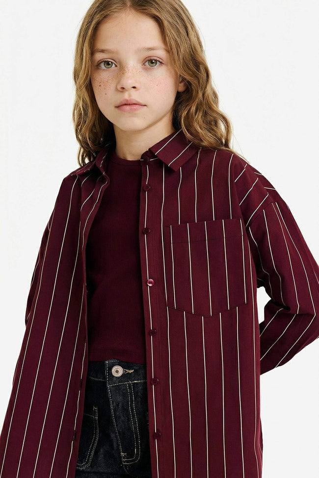 Girl Regular Fit Long Sleeve Shirt and T-shirt Hover Image