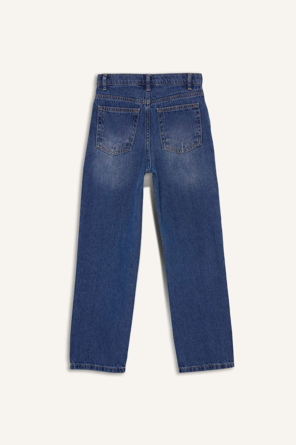 Boys Loose Fit Ripped Detailed Straight Leg Jean Trousers