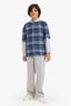 Boys 2-Piece Set: Checked Shirt with Detachable Hood and Sweatpants