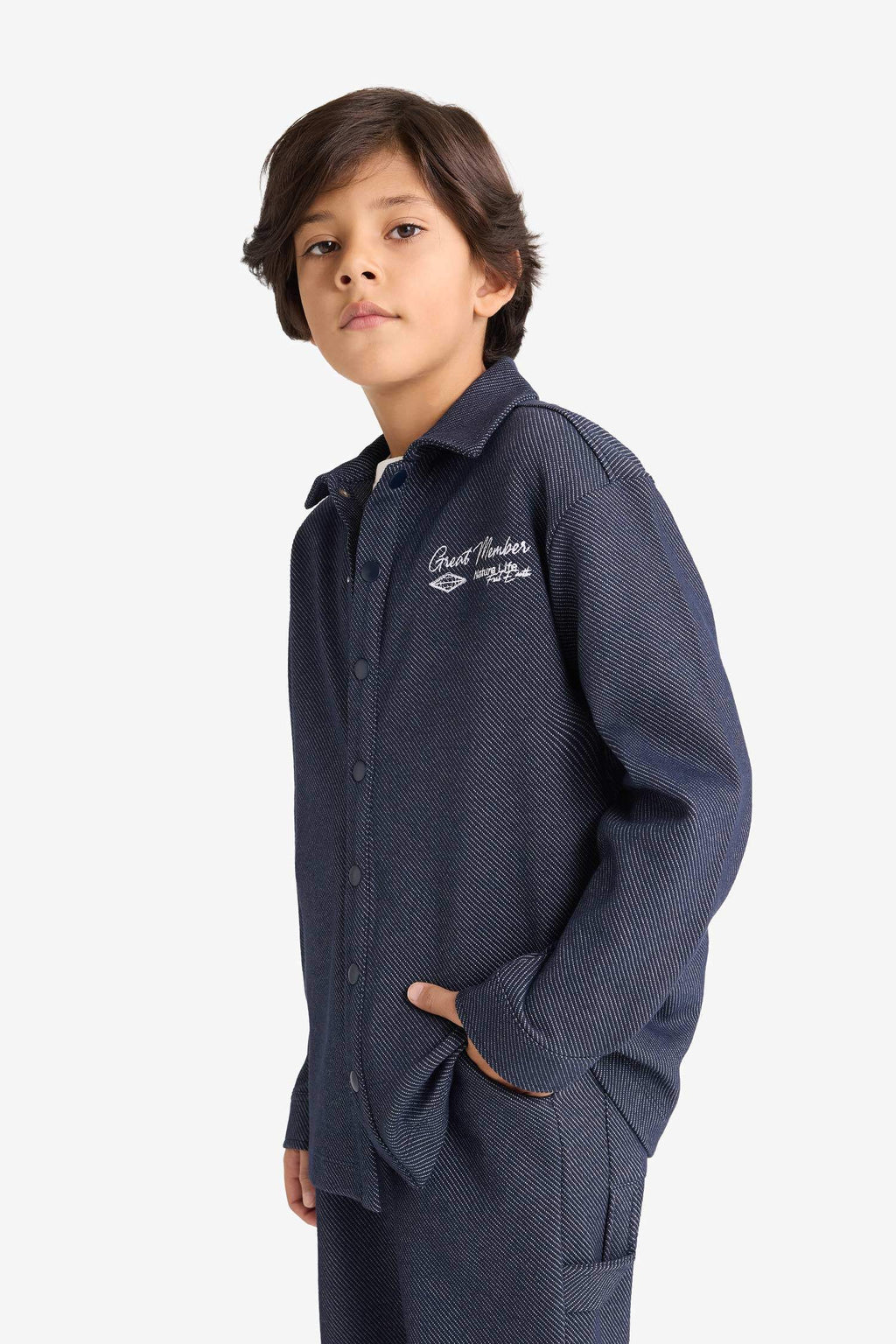 Boys Embroidered Long-Sleeved Shirt