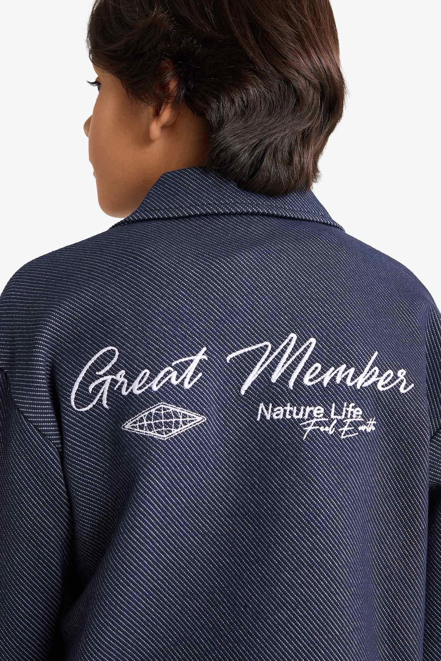 Boys Embroidered Long-Sleeved Shirt