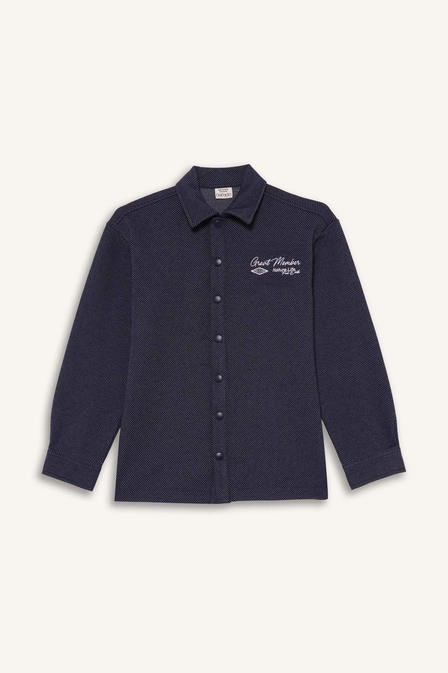 Boys Embroidered Long-Sleeved Shirt