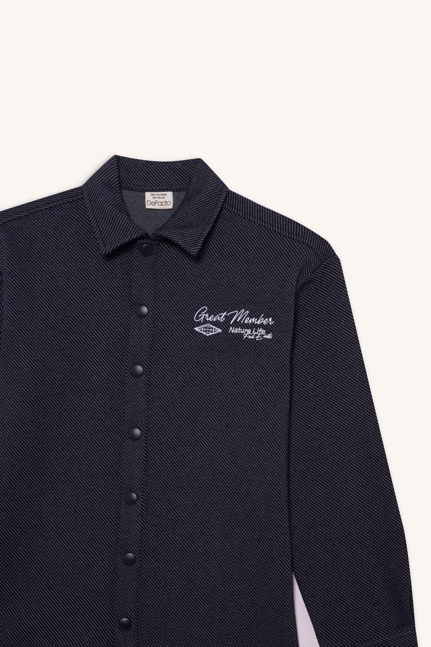 Boys Embroidered Long-Sleeved Shirt