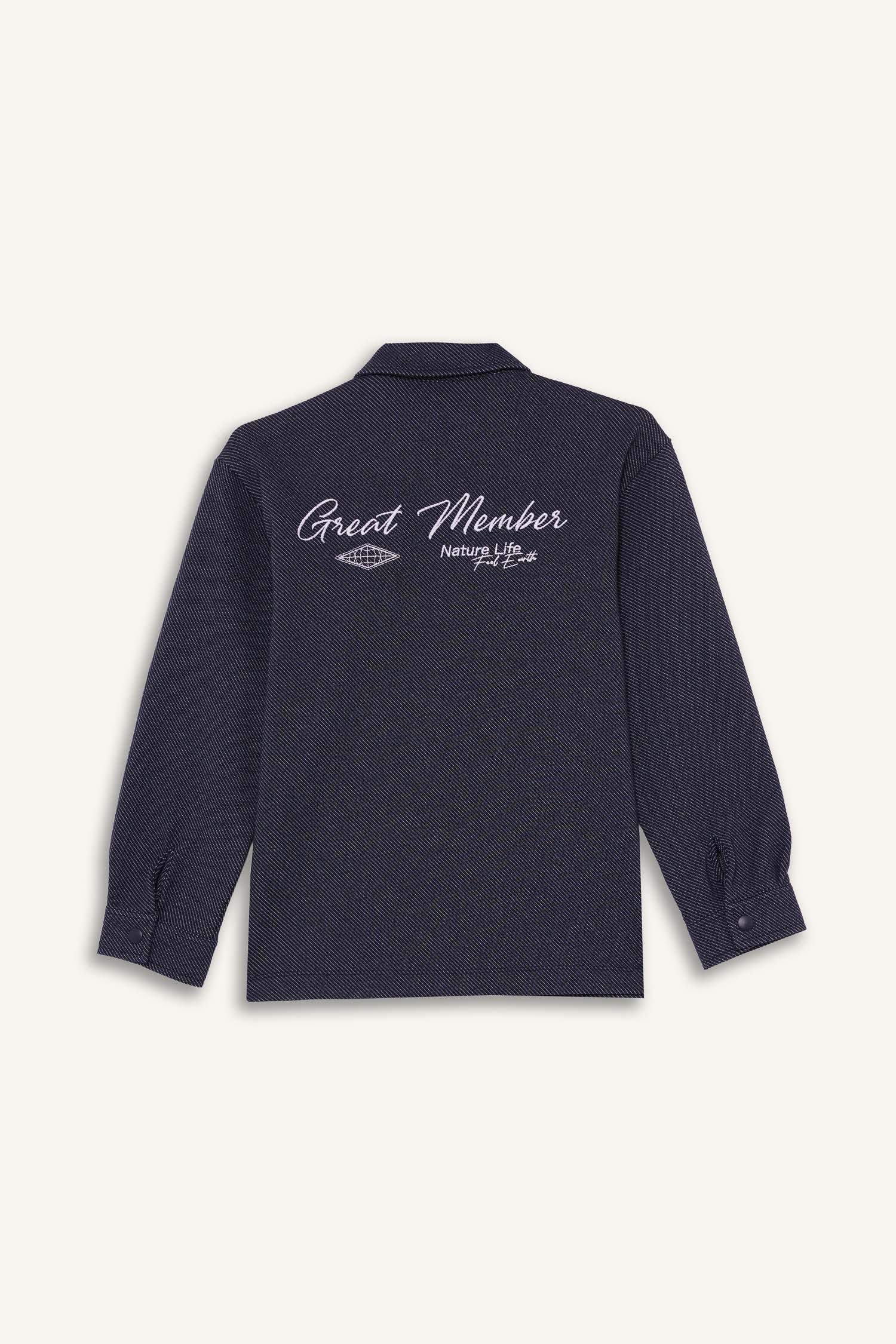 Boys Embroidered Long-Sleeved Shirt