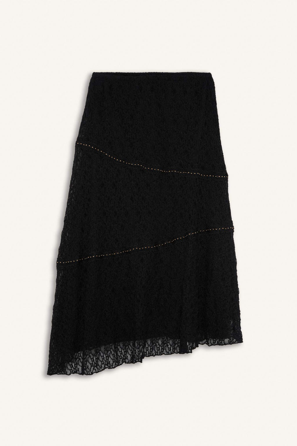 A-Line Regular Waist Lace Midi Skirt