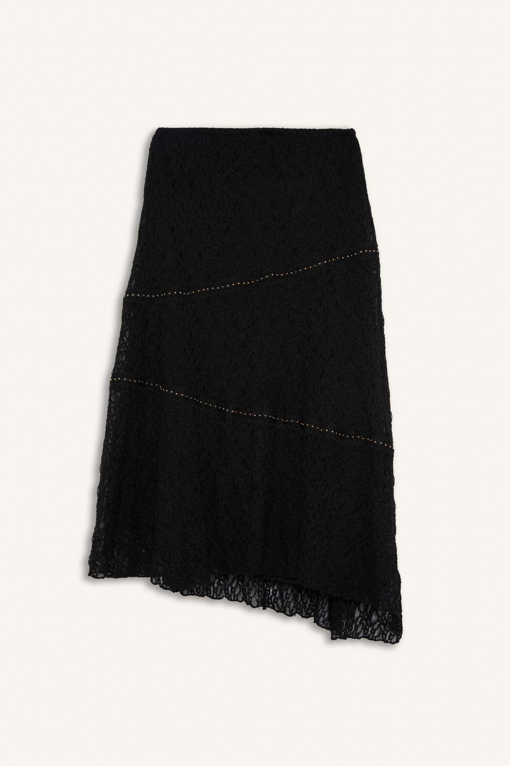 A-Line Regular Waist Lace Midi Skirt