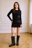 Afra x DeFacto Bodycon Body-hugging Crew Neck Long Sleeve Mini Dress
