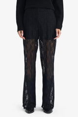Wide Leg Normal Waist Standard Length Lace Trousers