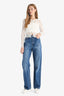 Straight Fit High Waist Long Washed Jeans