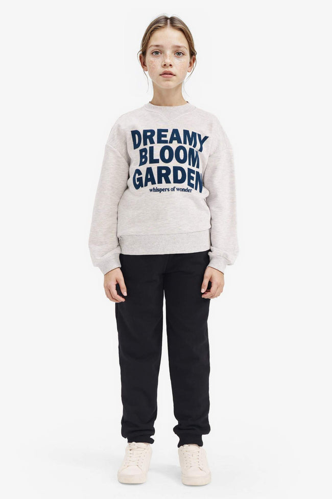 Girls Relax Fit Crew Neck Printed Sweatshirt Main Image