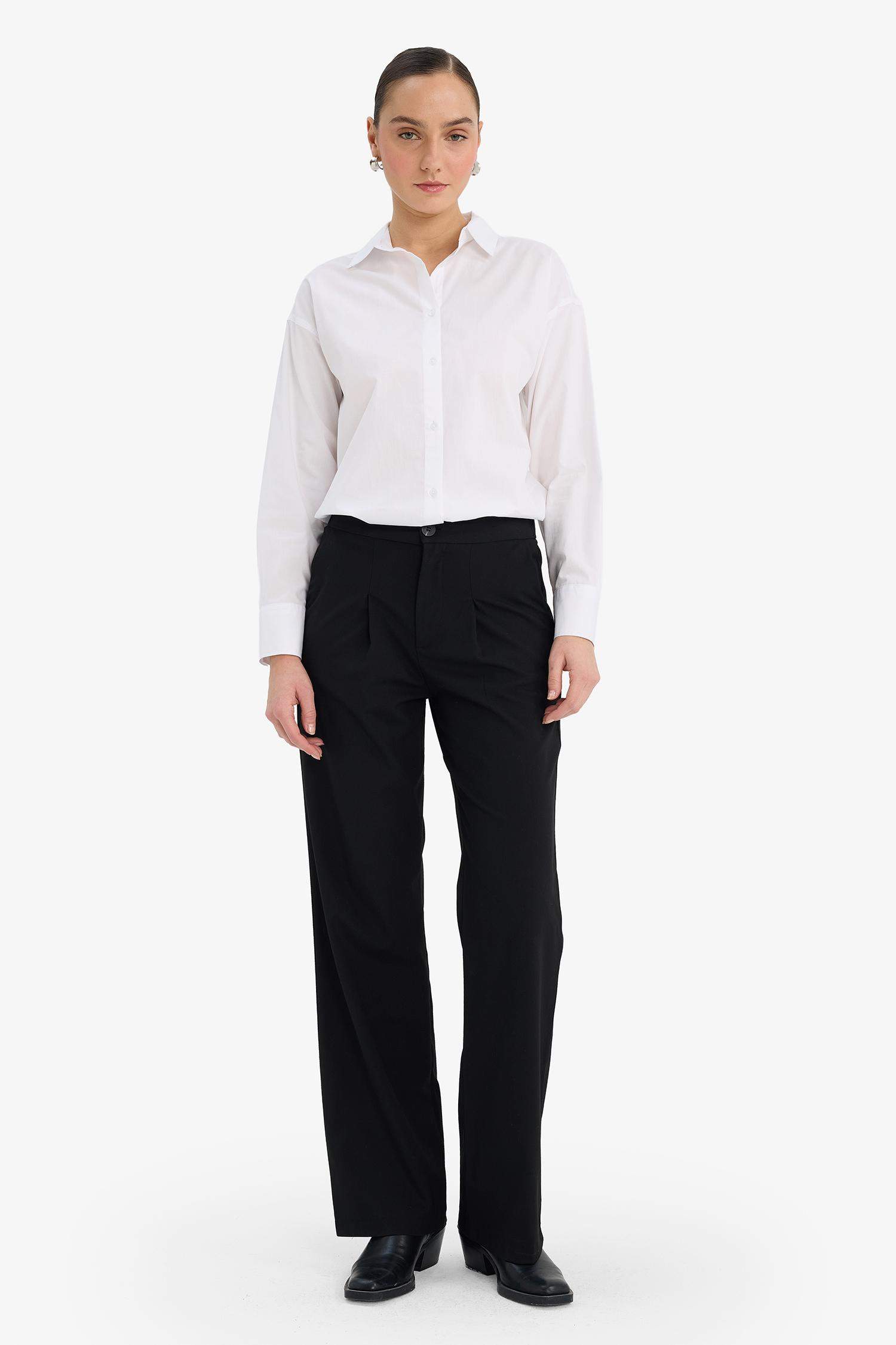 Wide Leg Double Pocket High Waist Wide Leg Trousers