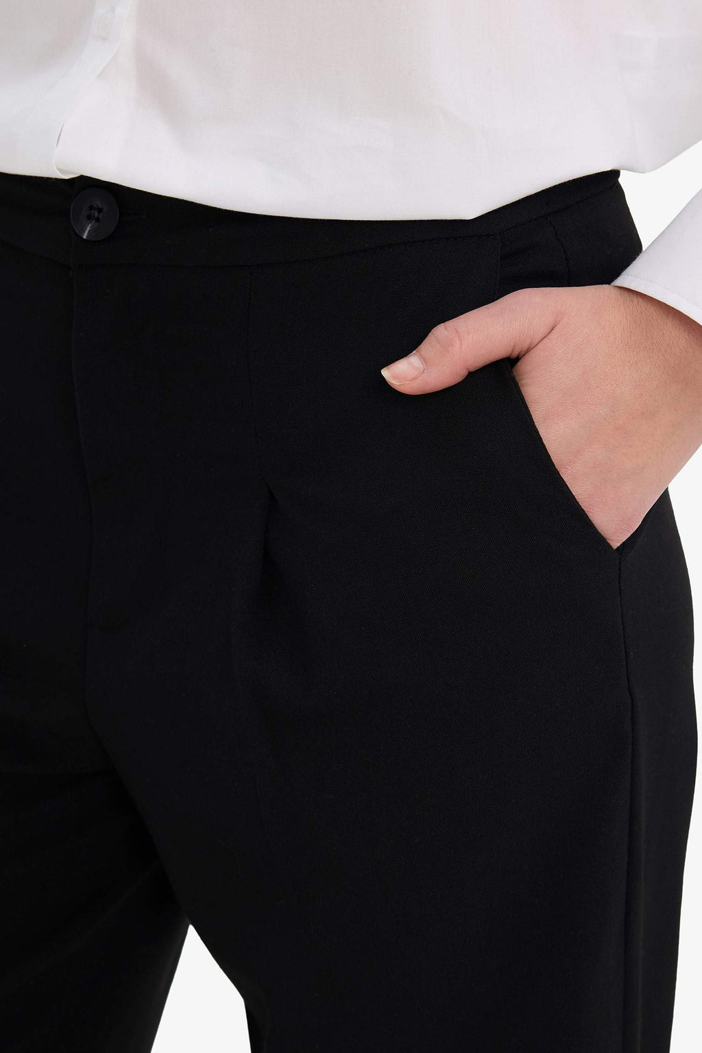 Wide Leg Double Pocket High Waist Wide Leg Trousers