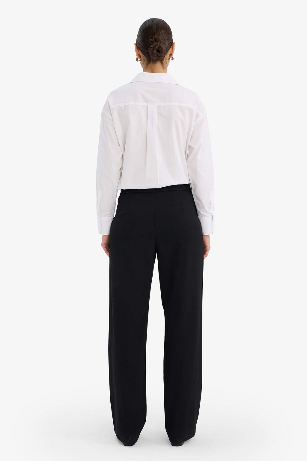 Wide Leg Double Pocket High Waist Wide Leg Trousers