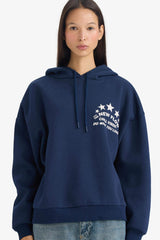 Oversize Wide Fit Hooded Sweatshirt with Back Print